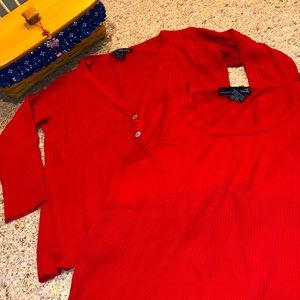 Willi Smith Red Light Weight Sweater Set Size Small Holiday Attire